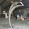 Fuxin Animal Life Size Dolphin الفولاذ المقاوم للصدأ النحت الحيوان المعاصرة